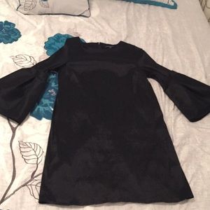 Black Dress with Open Sleeves